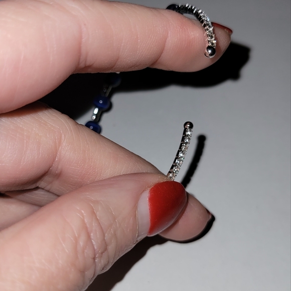 Blue & Silver Tone Adjustable Bracelet - Picture 3 of 4